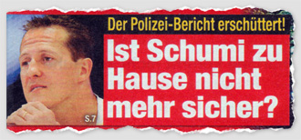 Der Polizei-Bericht erschüttert! Ist Schumi zu Hause nicht mehr sicher?